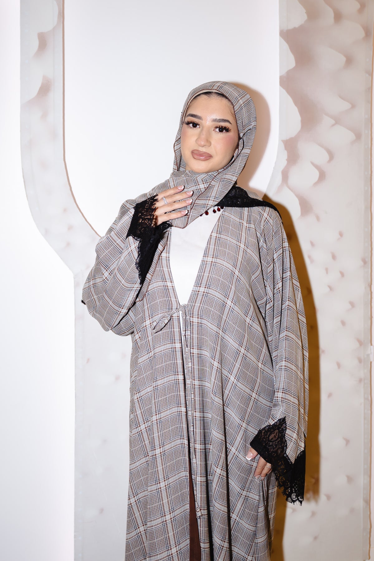 LARA ABAYA IN PLAID - PREORDER