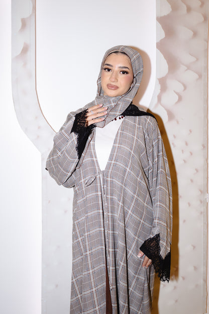 LARA ABAYA IN PLAID - PREORDER