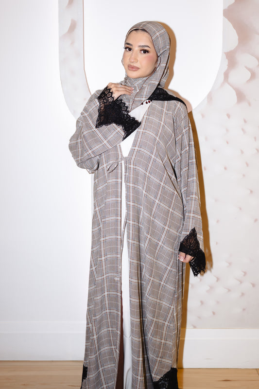 LARA ABAYA IN PLAID - PREORDER